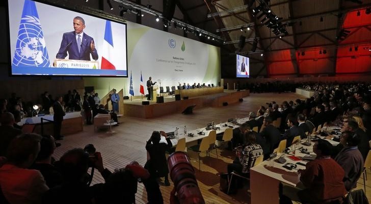 Presidente dos EUA, Barack Obama, discursa durante  a COP 21, em Paris. 30/11/2015 REUTERS/Stephane Mahe