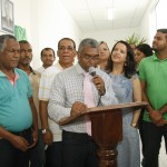 Secretários, vereadores e ex-prefeitos estiveram presentes na reinauguração do Paço Municipal