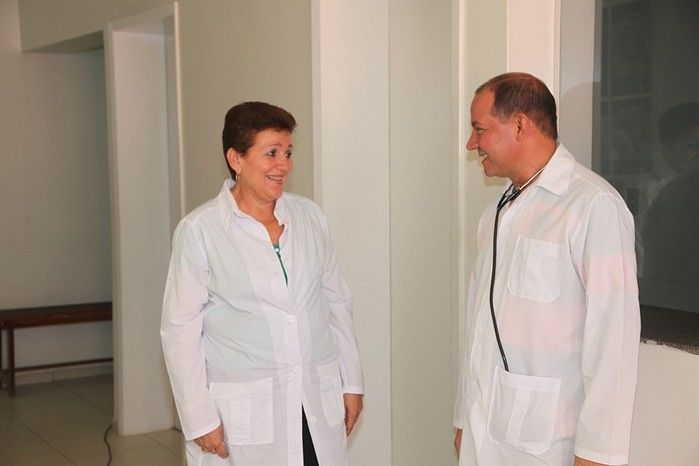 Os médicos cubanos Olívia Rodriguez Gonzalez e Omar Diaz (Imagem: MeioNorte)