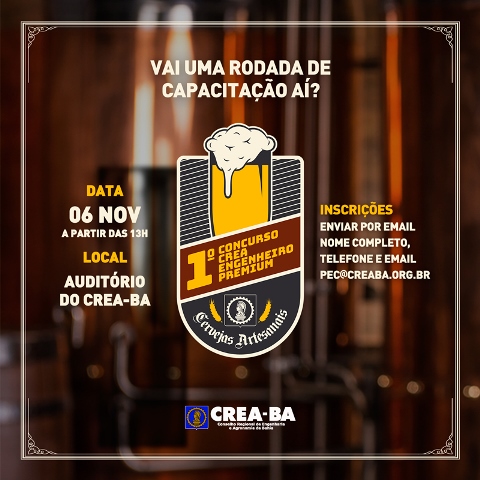Curso de produção de cerveja artesanal_Crea-BA