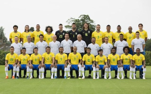 Foto oficial da seleção brasileira para a Copa do Mundo na Rússia