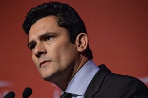Federal Judge Sergio Moro speaks during a business meeting promoted by Business Leaders Group (LIDE) in Sao Paulo Brazil on September 24 2015. Moro is in charge of the investigation on oil giant Petrobras corruption scandal.  AFP PHOTO / Nelson ALMEIDA        (Photo credit should read NELSON ALMEIDA/AFP/Getty Images)