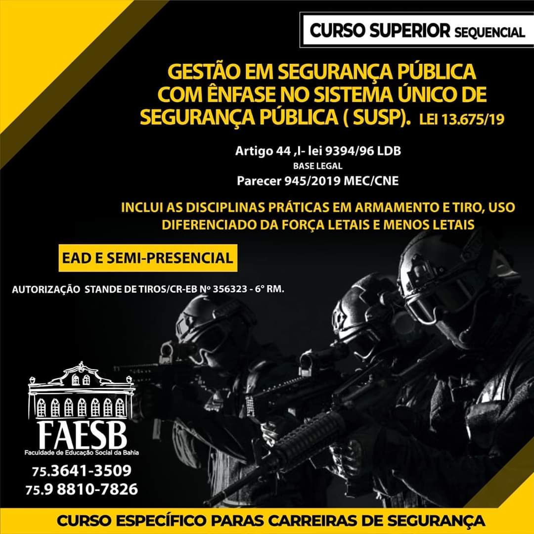 Curso Gestão em Segurança Pública e Privada - Sequencial