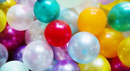 Colorful balloons festive party concept