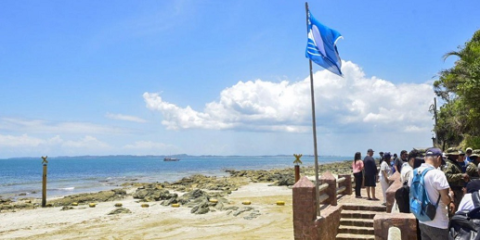 Selo Bandeira Azul qualifica turismo de sol e praia na Bahia Foto Ascom SeturBA